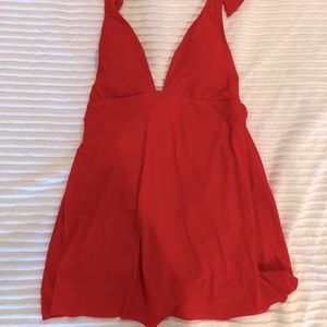 J.Crew Factory Red Swim Dress Size M